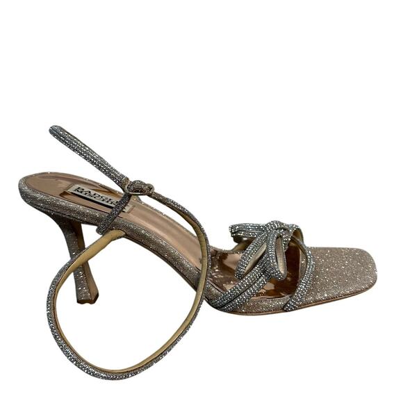 BADGLEY MISHKA Women's Effie Ankle Strap Sandal Size 11 In Champagne - Picture 5 of 10